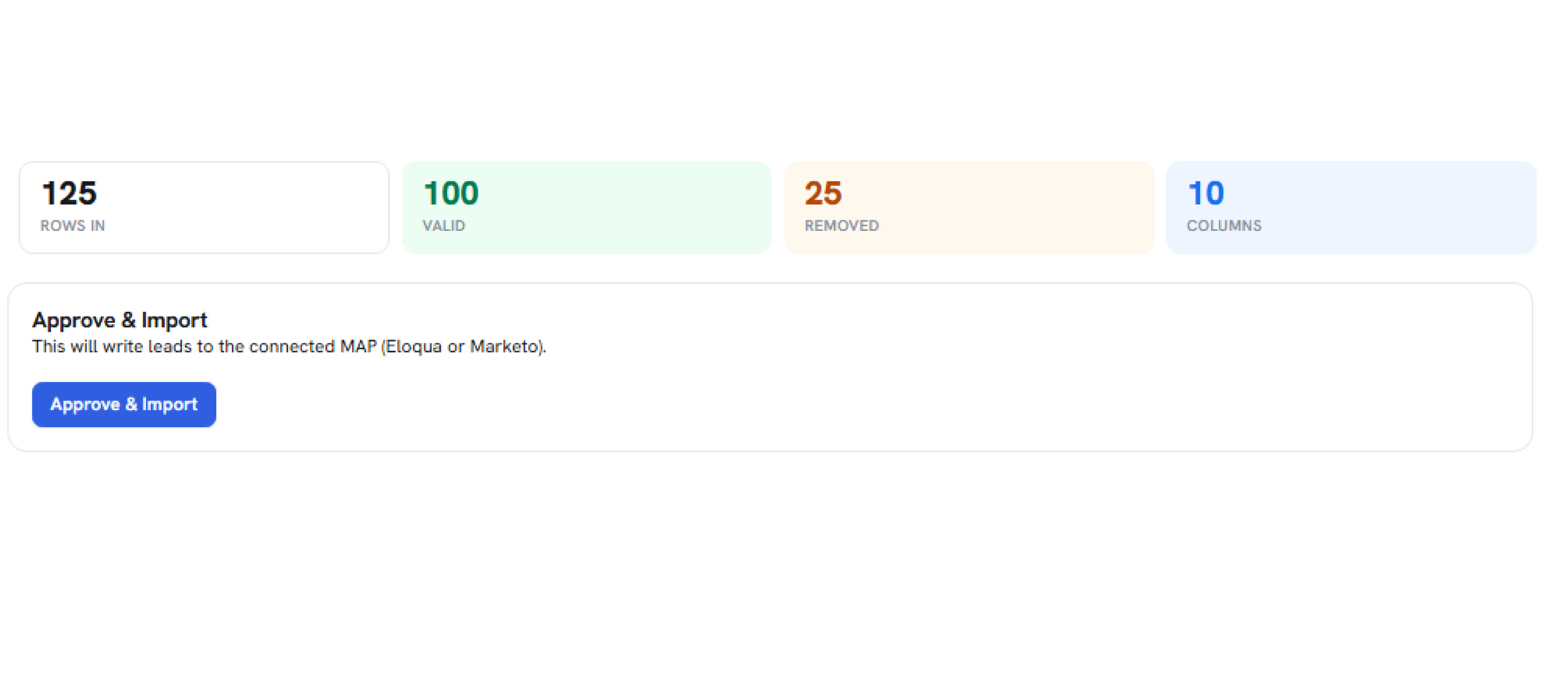 Import tab with consent and approve before the write